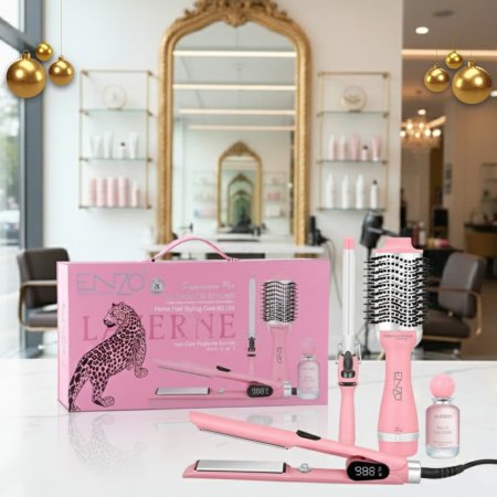 مجموعة تصفيف الشعر ENZO الاحترافية – ENZO Home Hair Styling Care Kit (4 Pieces)